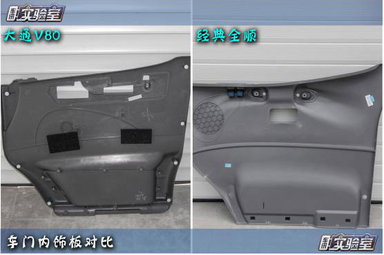 【上汽大通VS全顺拆解对比】翼子板对比 无论是乘用车还是商用车都会安装车身翼子板,翼子板就像我们身上的衣服,主要起到美观装饰和碰撞后对行人防护的作用。在设计该部件时尽量考虑方便更换,方便维修为准则。本期拆解的大通V80和经典全顺在翼子板安装方式就存在不同。 大通V80翼子板与白车身分离,为分体式结构设计。翼子板使用钢质材料,所用钢板厚0.